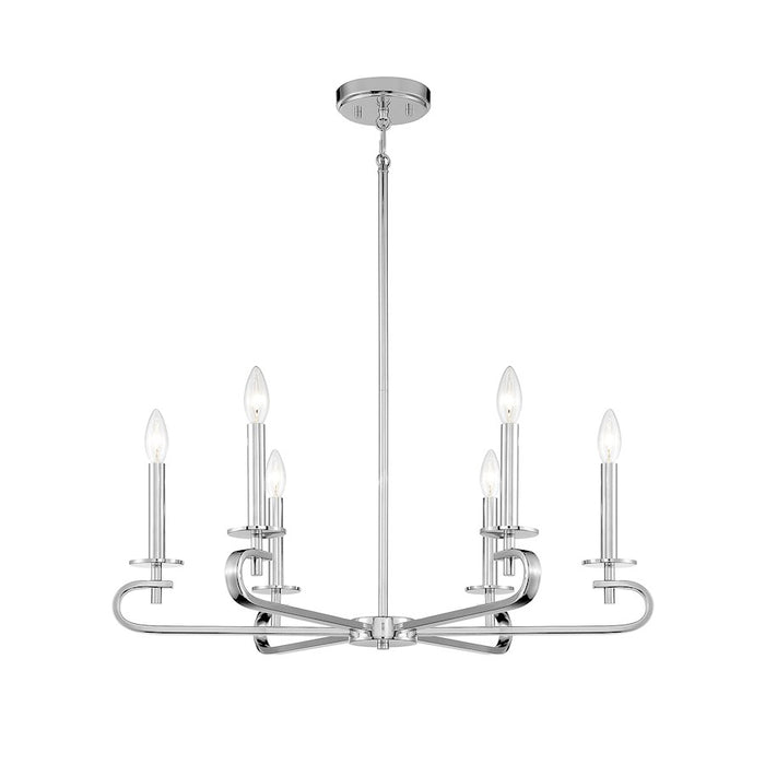 Savoy House Torino 6-Light Chandelier, Polished Nickel