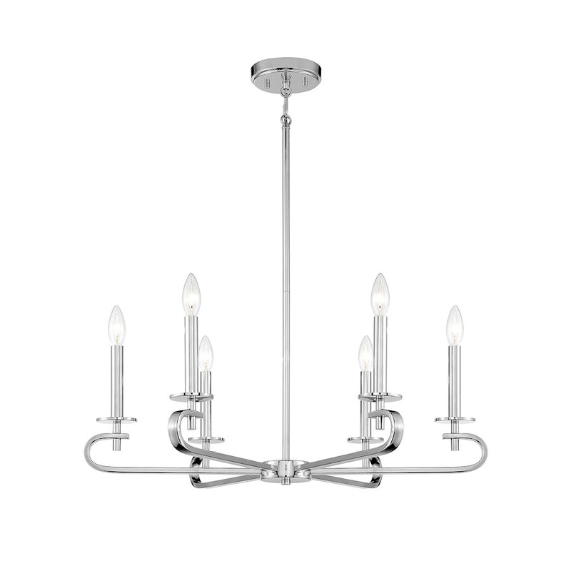 Savoy House Torino 6-Light Chandelier, Polished Nickel