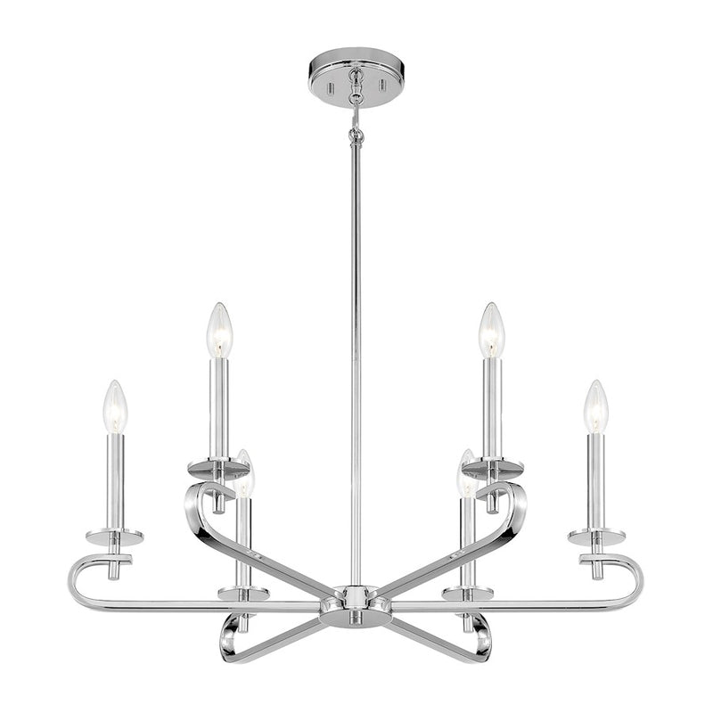 Savoy House Torino 6-Light Chandelier, Polished Nickel