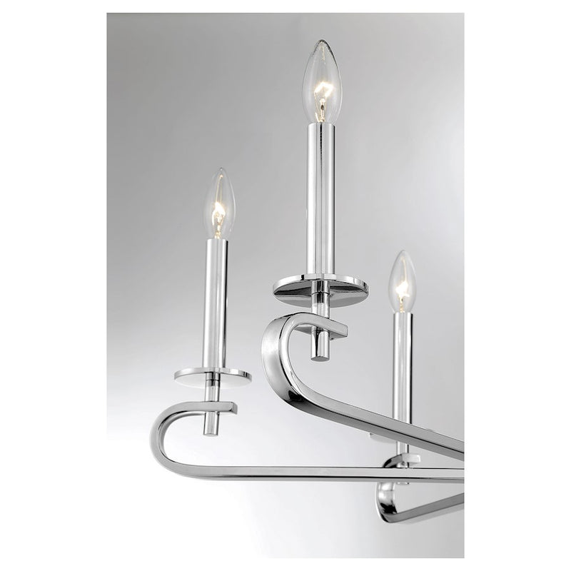 Savoy House Torino 6-Light Chandelier, Polished Nickel