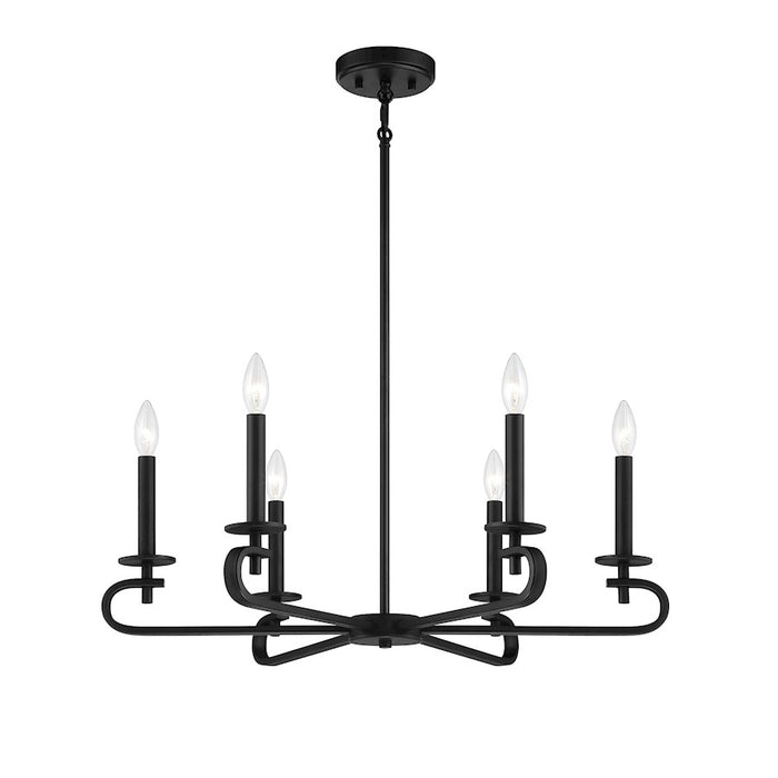 Savoy House Torino 6-Light Chandelier, Matte Black