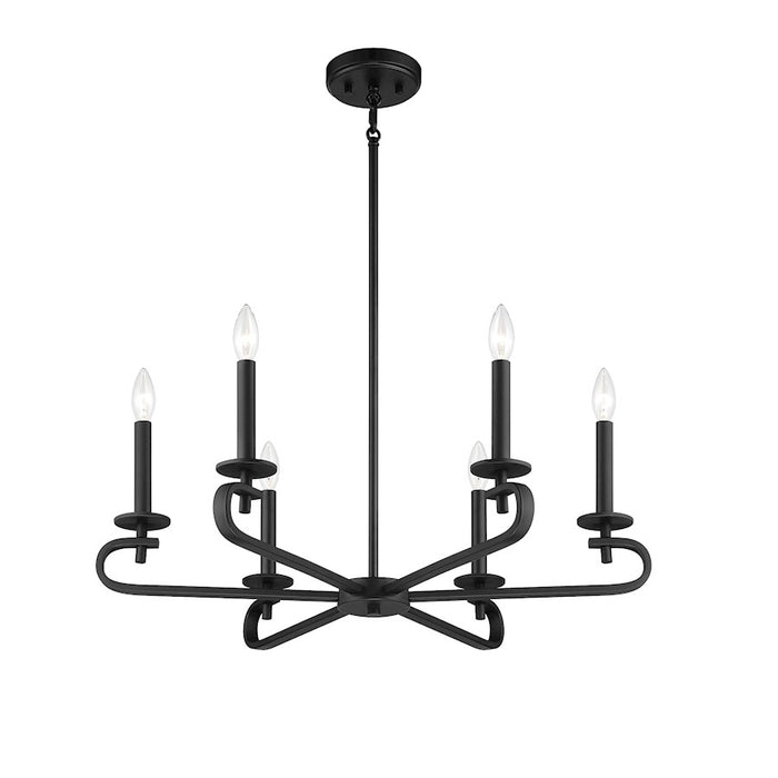 Savoy House Torino 6-Light Chandelier, Matte Black