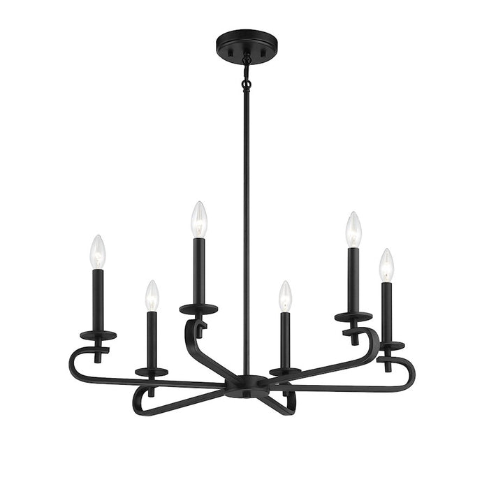 Savoy House Torino 6-Light Chandelier, Matte Black