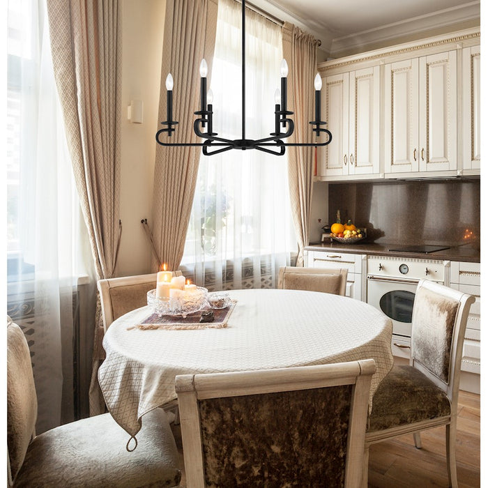 Savoy House Torino 6-Light Chandelier, Matte Black