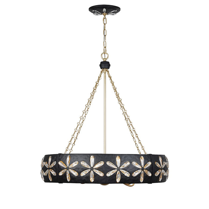 Savoy House Venice 6-Light Chandelier, Metropolis Black/Gold - 1-2493-6-104