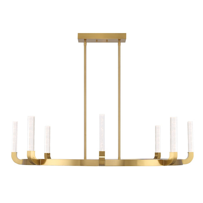 Savoy House Del Mar 8Lt Chandelier, Brass/Clear Seeded Acrylic