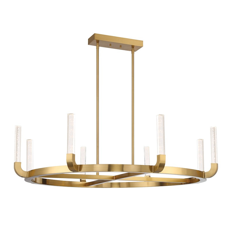 Savoy House Del Mar 8Lt Chandelier, Brass/Clear Seeded Acrylic