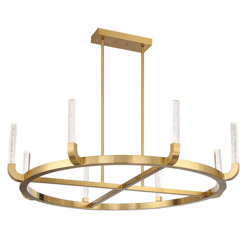 Savoy House Del Mar 8Lt Chandelier, Brass/Clear Seeded Acrylic