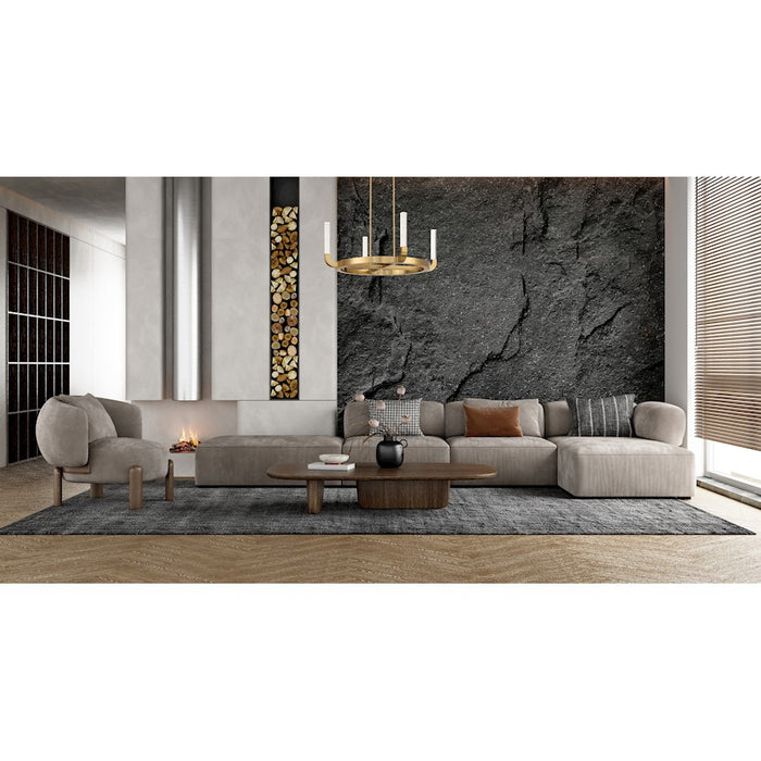 Savoy House Del Mar 4-Light LED Chandelier, Warm Brass