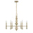 Savoy House Crescent 6 Lt 30" Chandelier, Noble Brass - 1-2511-6-127