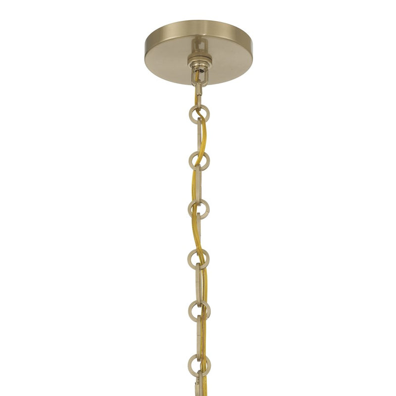 Savoy House Crescent 6 Lt 30" Chandelier, Noble Brass