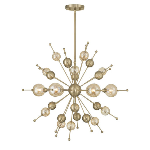 Savoy House Crescent 6 Lt 29" Chandelier, Noble Brass - 1-2514-6-127