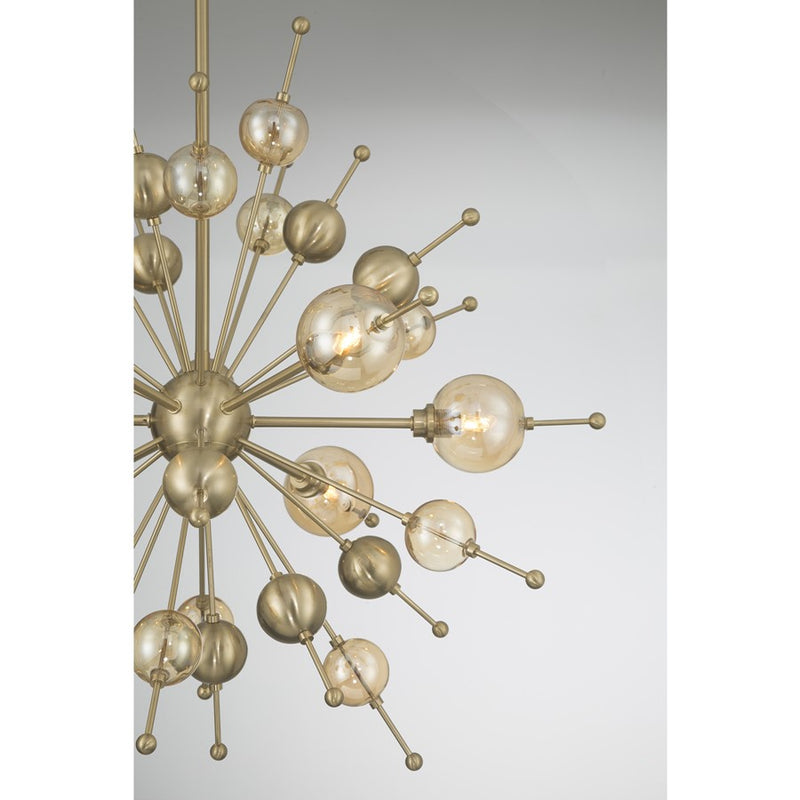 Savoy House Crescent 6 Lt 29" Chandelier, Noble Brass