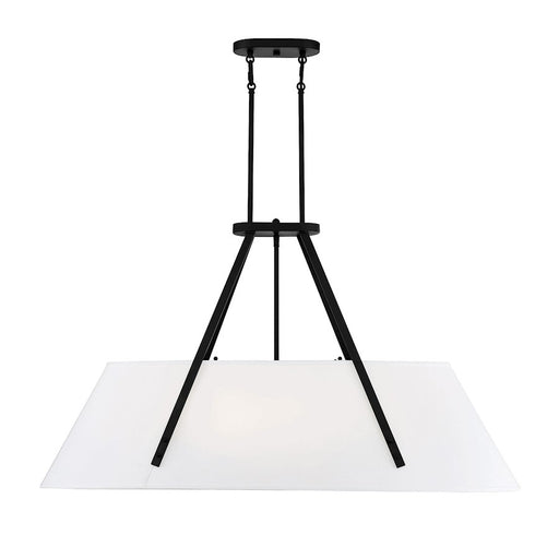 Savoy House Newport 6-Light Oval Chandelier, Matte Black