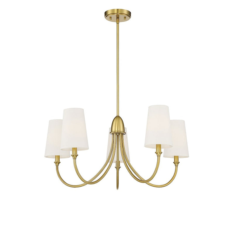 Savoy House Cameron 5-Light Chandelier, Warm Brass