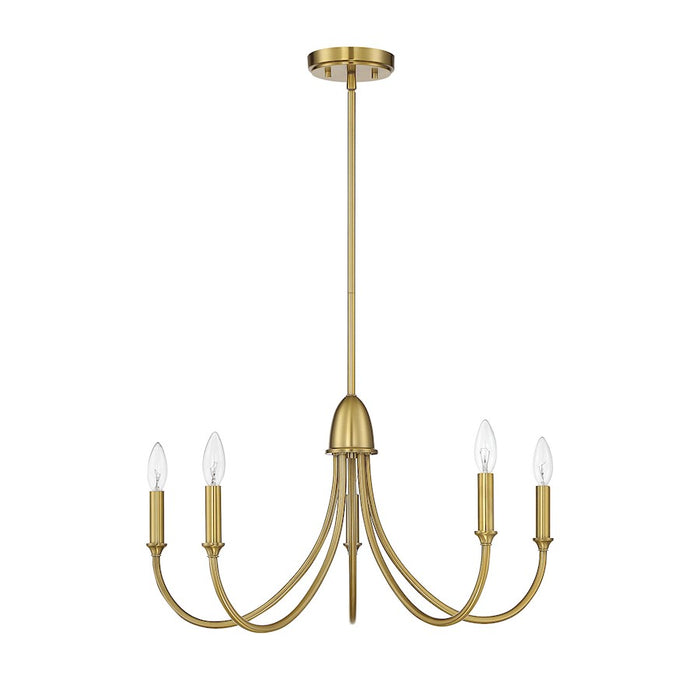 Savoy House Cameron 5-Light Chandelier, Warm Brass