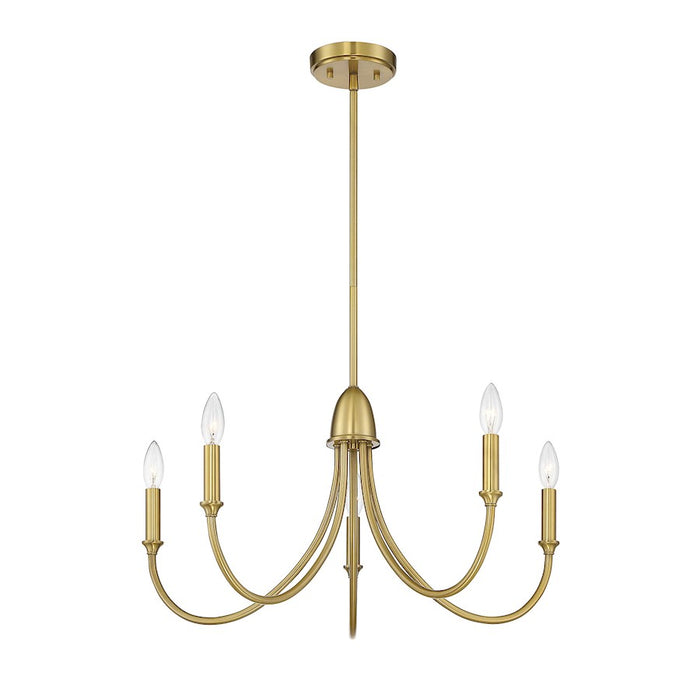 Savoy House Cameron 5-Light Chandelier, Warm Brass