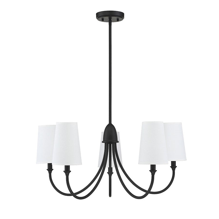 Savoy House Cameron 5-Light Chandelier, Matte Black