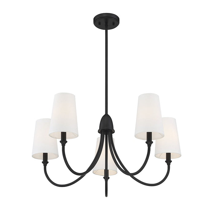 Savoy House Cameron 5-Light Chandelier, Matte Black