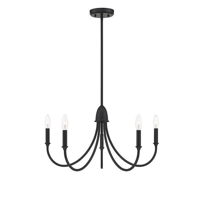 Savoy House Cameron 5-Light Chandelier, Matte Black