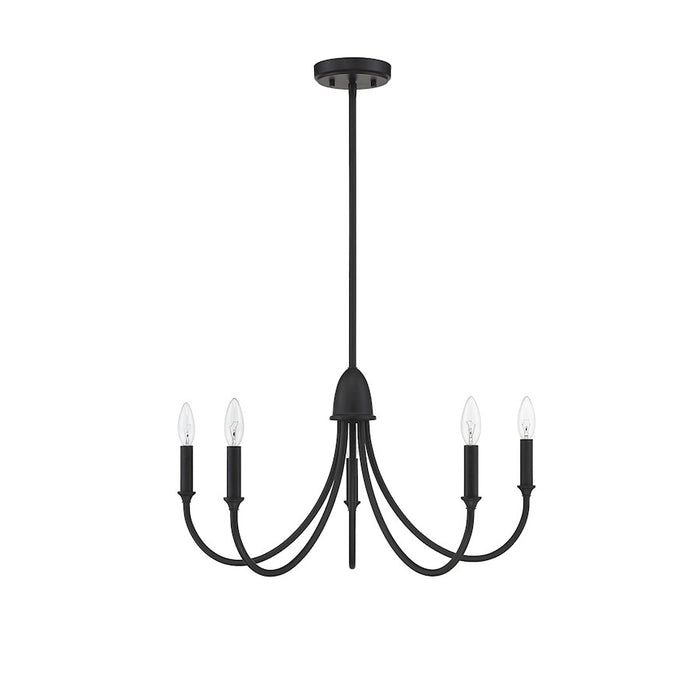 Savoy House Cameron 5-Light Chandelier, Matte Black