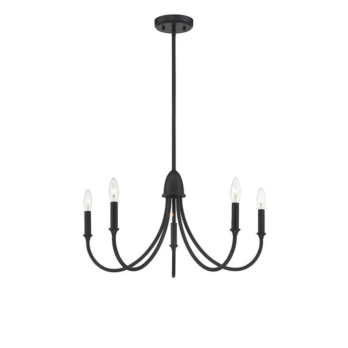 Savoy House Cameron 5-Light Chandelier, Matte Black