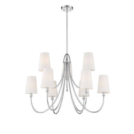 Savoy House Cameron 9-Light Chandelier, Polished Nickel