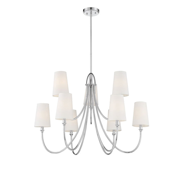 Savoy House Cameron 9-Light Chandelier, Polished Nickel