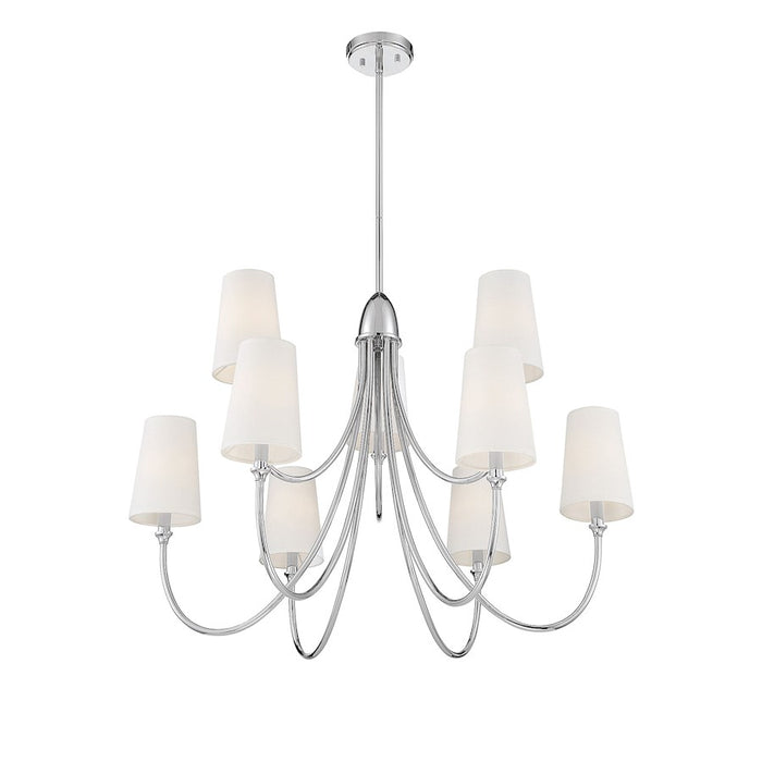 Savoy House Cameron 9-Light Chandelier, Polished Nickel