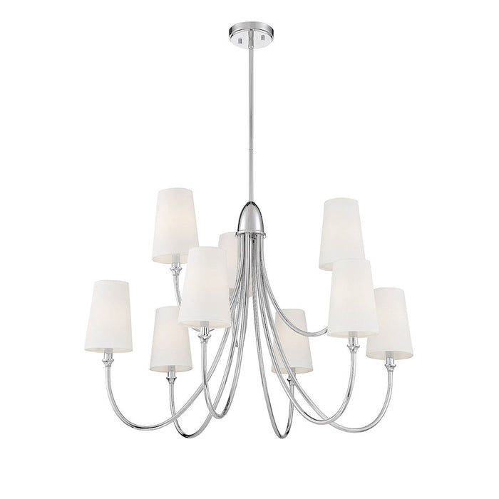 Savoy House Cameron 9-Light Chandelier, Polished Nickel