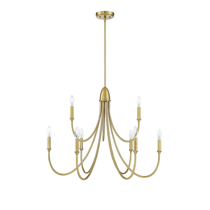 Savoy House Cameron 9-Light Chandelier, Warm Brass