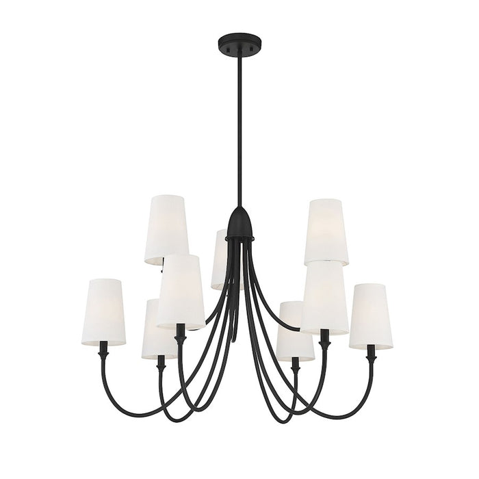 Savoy House Cameron 9-Light Chandelier, Matte Black