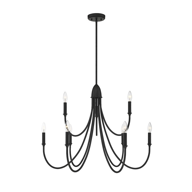 Savoy House Cameron 9-Light Chandelier, Matte Black