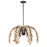 Savoy House Grecian 6Lt Chandelier, Champagne Mist/Coconut Shell