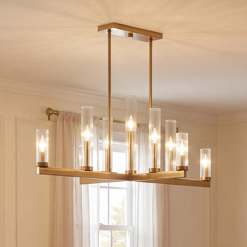Savoy House Carina 9-Light Chandelier, Warm Brass