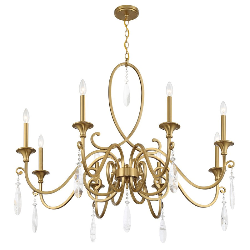 Savoy House Fairchild 8-Light Chandelier, Warm Brass