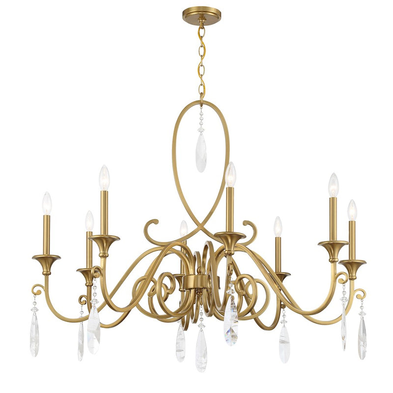 Savoy House Fairchild 8-Light Chandelier, Warm Brass