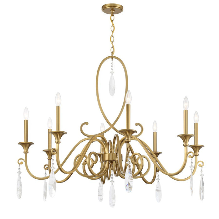 Savoy House Fairchild 8-Light Chandelier, Warm Brass