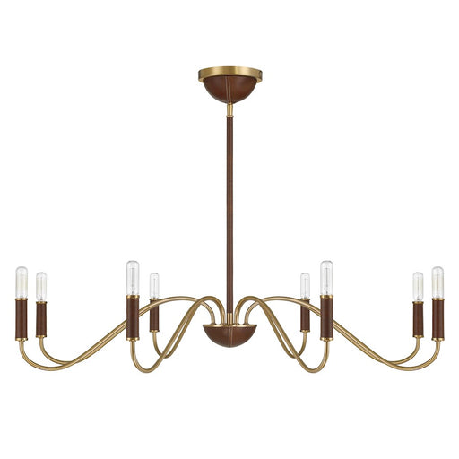 Savoy House Abeline 8 Light Chandelier, Warm Brass