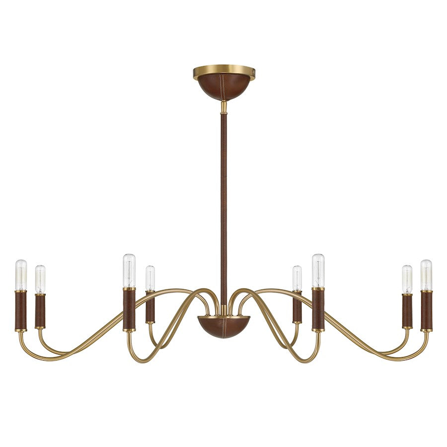 Savoy House Abeline 8 Light Chandelier, Warm Brass