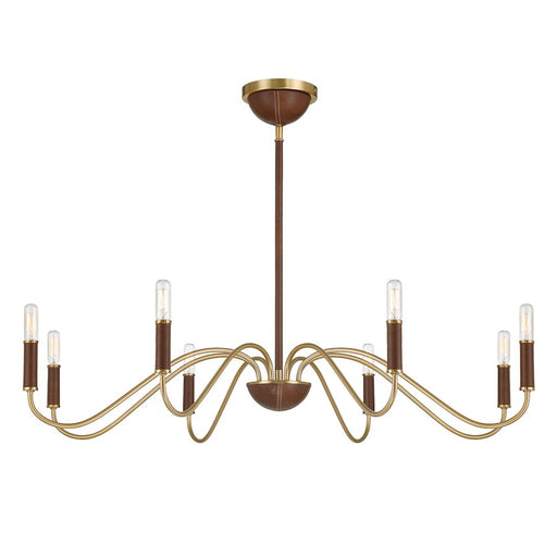 Savoy House Abeline 8 Light Chandelier, Warm Brass