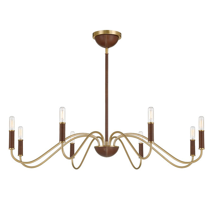 Savoy House Abeline 8 Light Chandelier, Warm Brass