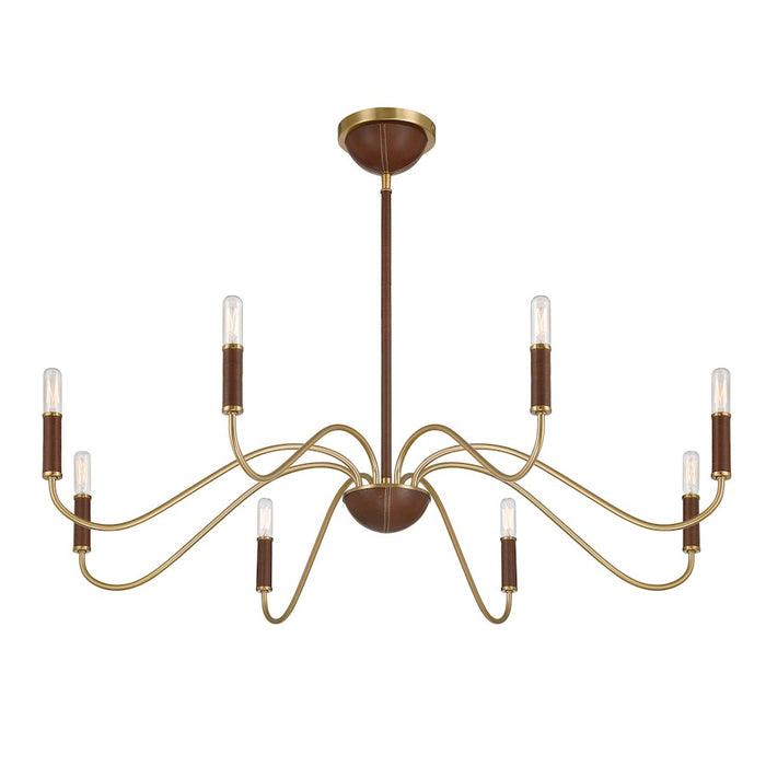Savoy House Abeline 8 Light Chandelier, Warm Brass