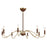Savoy House Abeline 8 Light Chandelier, Warm Brass
