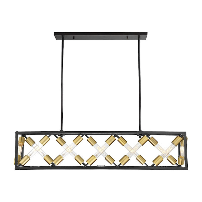 Savoy House Moritz 12 Light Chandelier, English Bronze and Warm Brass