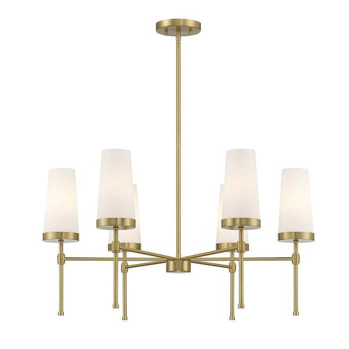 Savoy House Haynes 6-Light Chandelier, Warm Brass