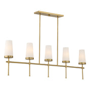 Savoy House Haynes 5-Light Linear Chandelier, Warm Brass - 1-2803-5-322