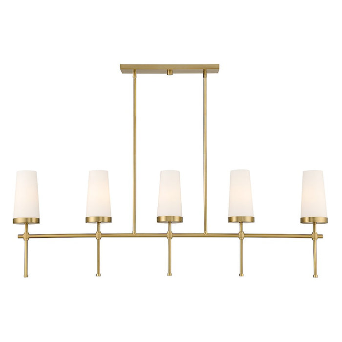 Savoy House Haynes 5-Light Linear Chandelier, Warm Brass