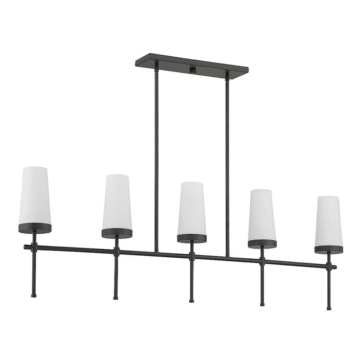 Savoy House Haynes 5-Light Linear Chandelier, Matte Black