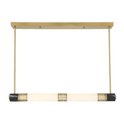 Savoy House Farrell 1Lt Lin Chandelier, White, Warm Brass - 1-2917-1-322